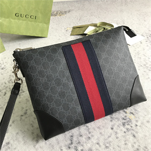 Gu.cci GG Supreme  Clutch With Web 523603