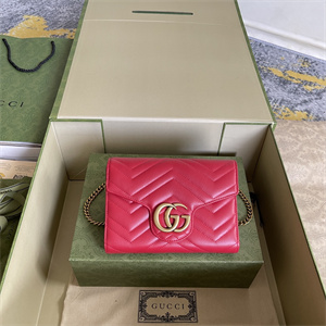 Gu.cci GG Marmont Mini  Bag Red 474575