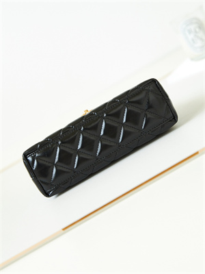 Cha.nel Mini Shopping Bag Kelly Bag Shiny Aged Calfskin Gold-Tone Metal Black AS4416