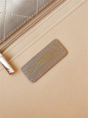 Cha.nel CF Airport Bag Calfskin Gold Tone Metal Gold AS4661