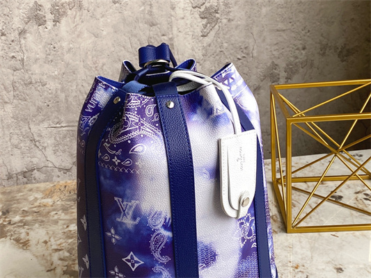 L.V Randonne Backpack Bandana Monogram Blue M20562