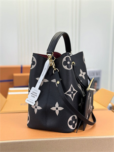 L.V Néonoé MM Bag Monogram Empreinte Black/Beige M45497