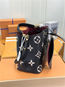 L.V Néonoé MM Bag Monogram Empreinte Black/Beige M45497