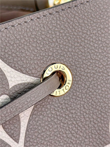 L.V Néonoé MM Bag Monogram Empreinte Tourterelle/Cream M45497