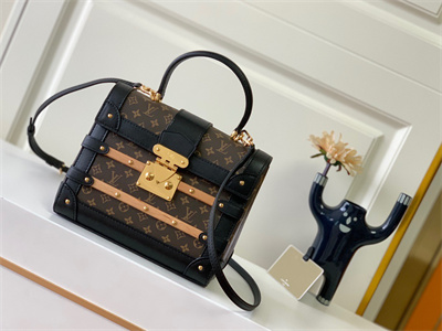 L.V Trianon PM Handbag Monogram Canvas & Cowhide Leather Black M45908
