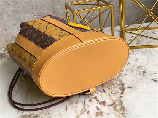 L.V Randonne Backpack  Monogram Stripes Brown Canvas M45968