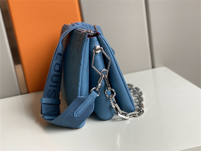 L.V Coussin PM Bag Monogram Embossed Lambskin Grey Blue M57790