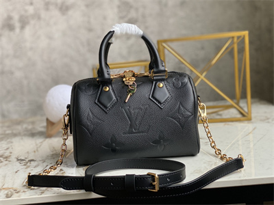 L.V Speedy Bandoulière 20 Giant Monogram Empreinte Black M58953