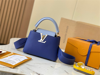 L.V Capucines Mini Bag Taurillon Leather Royal Blue/Light Blue M59440