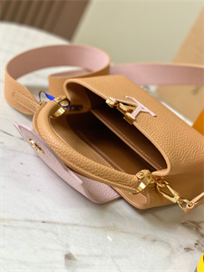L.V Capucines Mini Bag Taurillon Leather Beige/Pink M59440