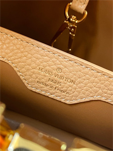 L.V Capucines BB Bag Taurillon Leather Beige/Pink M59465