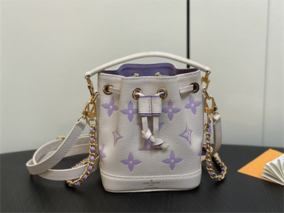 L.V Nano Noé Bag Monogram Empreinte Latte/Bubble Tea M82933