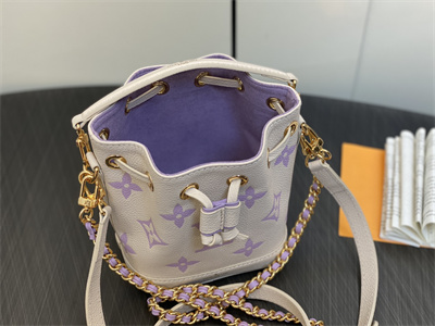 L.V Nano Noé Bag Monogram Empreinte Latte/Bubble Tea M82933