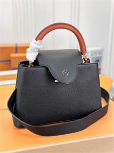 L.V Capucines MM Bag Taurillon Leather Black M20581