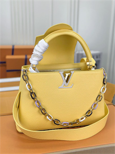 L.V Capucines MM Bag Taurillon  Leather Yellow M21798