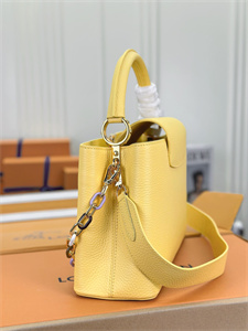 L.V Capucines MM Bag Taurillon  Leather Yellow M21798