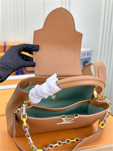 L.V Capucines MM Bag Taurillon  Leather Brown M21798