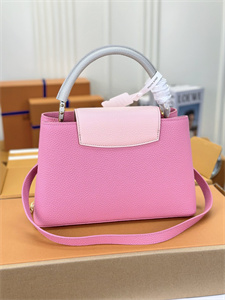 L.V Capucines MM Bag Taurillon Leather Sakura Pink M22375