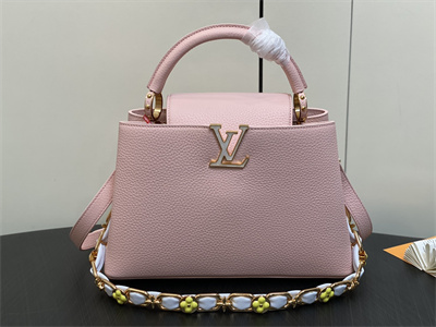 L.V Capucines MM Bag Taurillon Leather Pink M23363