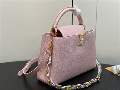 L.V Capucines MM Bag Taurillon Leather Pink M23363