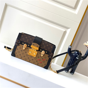 L.V Trunk Clutch Bag Monogram Reverse Canvas M43596