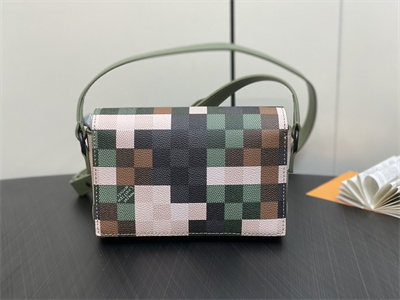 L.V Steamer Wearable Wallet Damoflage Coated  Canvas Green M83172