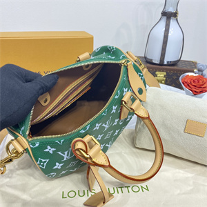 L.V Speedy P9  Bandoulière 25 Monogram Soft Calfskin Green M24423
