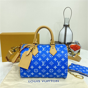 L.V Speedy P9 Bandoulière 25 Monogram Soft Calfskin Blue M24424
