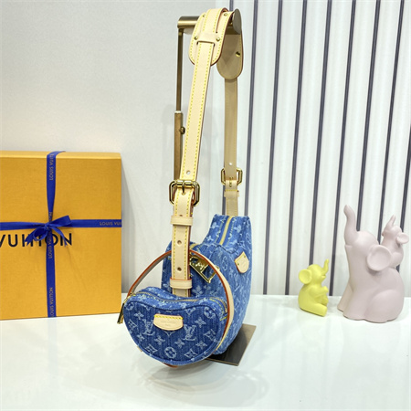 L.V Croissant Bag MM Monogram Denim Two Pieces M46856