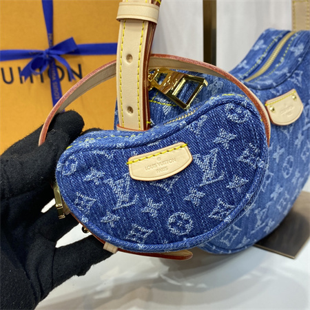 L.V Croissant Bag MM Monogram Denim Two Pieces M46856