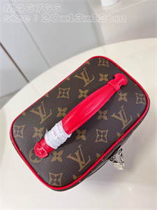 L.V Nice Mini Toiletry Pouch Monogram Canvas Red M46766