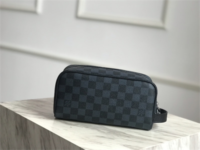 L.V Toilet Bag Damier Cobalt Canvas Navy/Black N50000