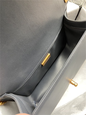 Cha.nel Medium Leboy Bag With Top Handle Python Leather Gold Metal A94804