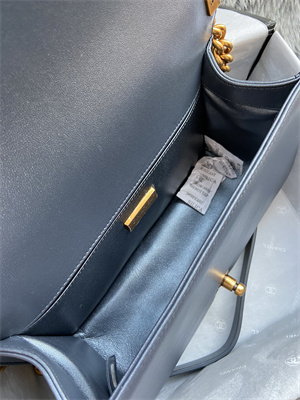 Cha.nel Medium Leboy Bag With Top Handle Python Leather Gold Metal A94804