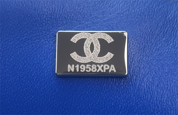 Cha.nel Medium Classic Flap Bag Tweed Silver Tone Metal Blue A01112