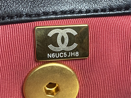 Chanel 19 Handbag Hobo Bag Lambskin Black AS4638