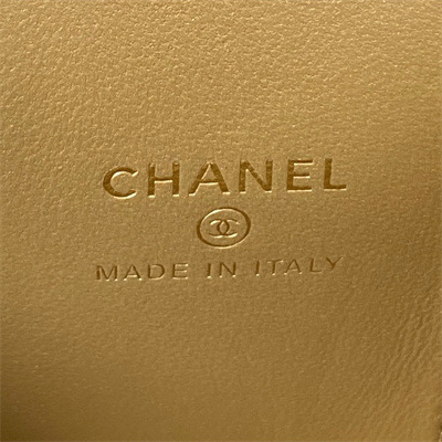 Cha.nel Vanity Case With Ball Lambskin Gold Tone Metal Black AP1447