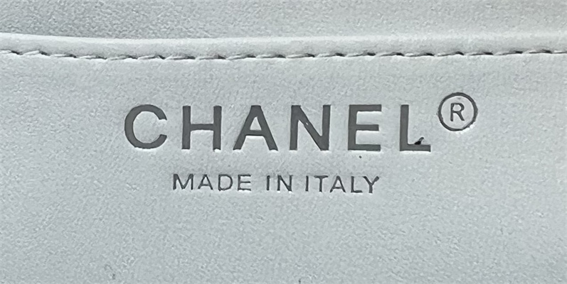 Cha.nel Mini Classic Flap Bag Tweed Silver Tone Metal White A01116