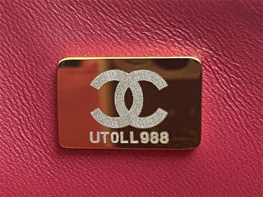 Cha.nel Small Flap Bag With Diamond Top Handle Lambskin Gold Tone Metal Red AS4141