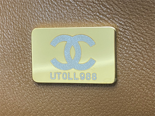 Cha.nel Small Flap Bag With Diamond Top Handle Lambskin Gold Tone Metal Brown AS4141