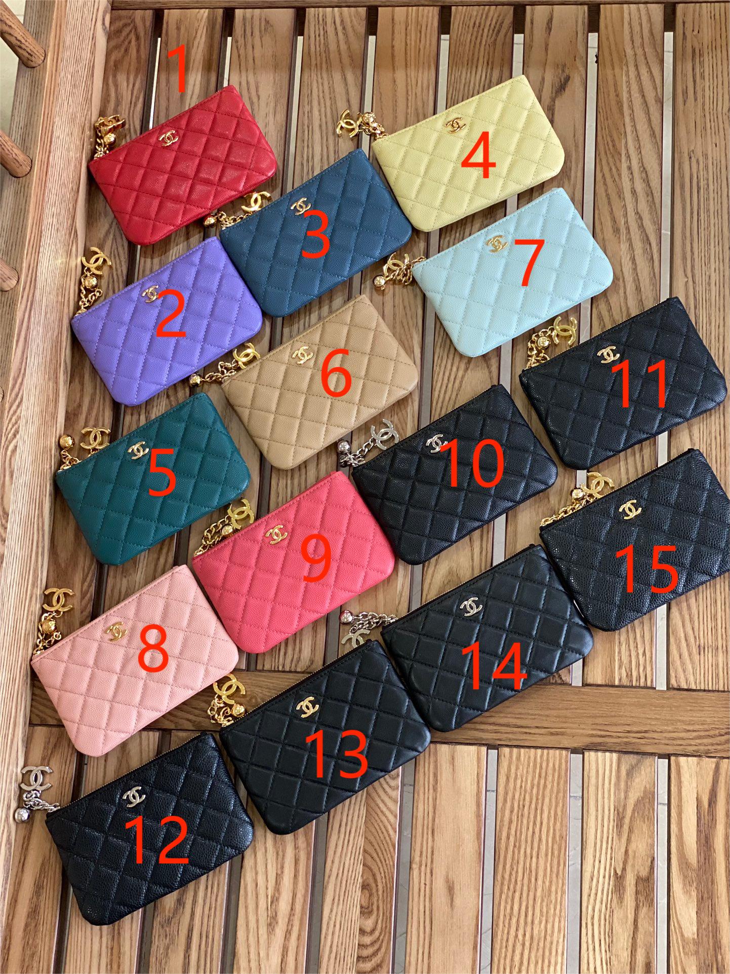 Cha.nel Classic Zipper Coin Purse Lambskin/ Grained Calfskin A50168