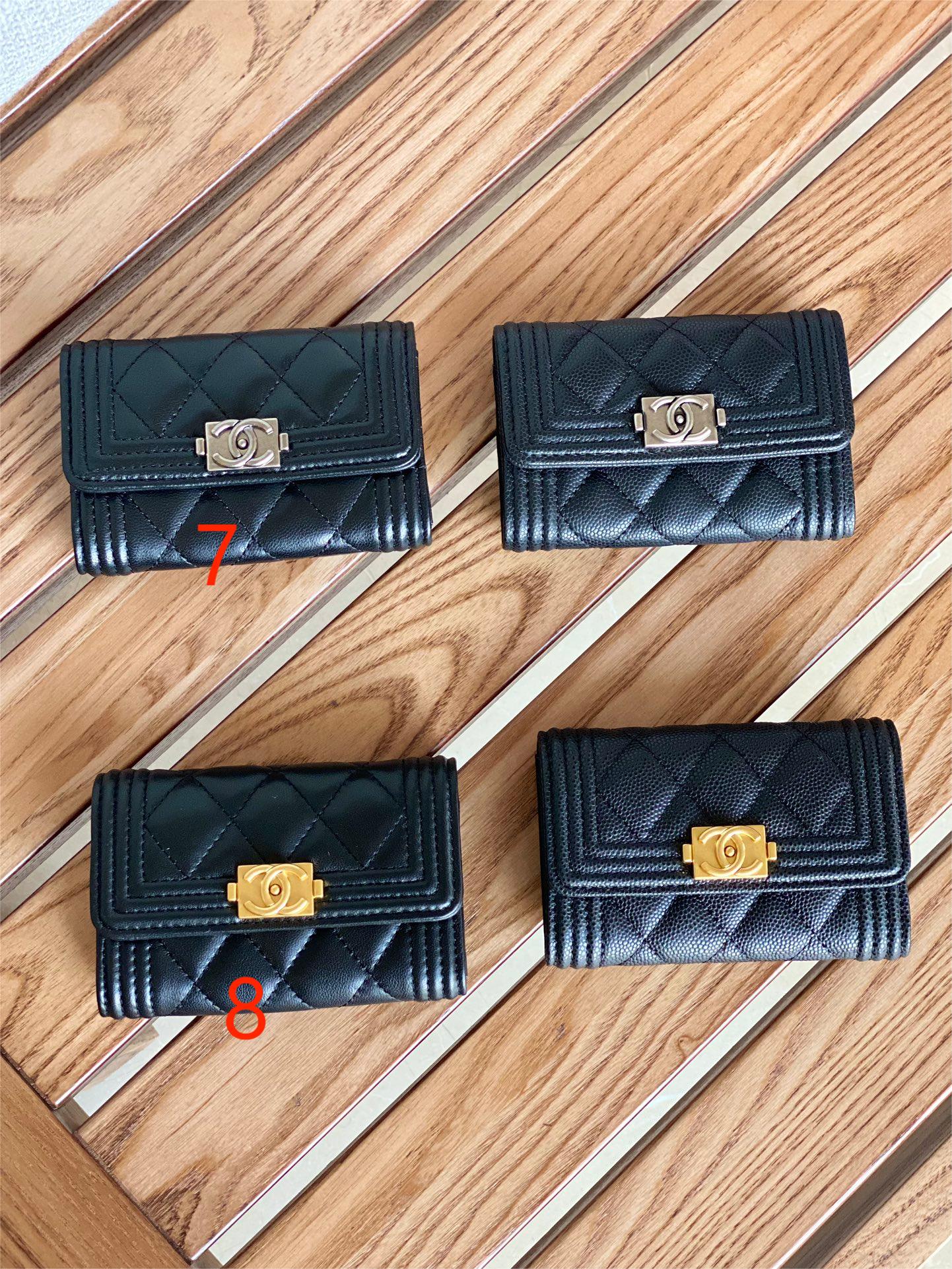 Cha.nel Classic Card Holder Lambskin/ Grained Calfskin A80603