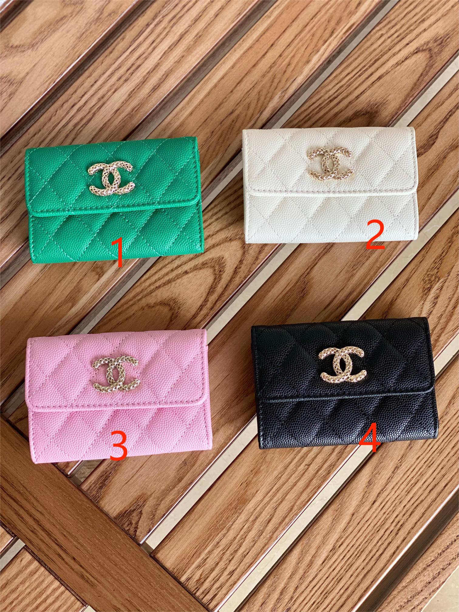 Cha.nel Classic Card Holder Grained Calfskin AP3187