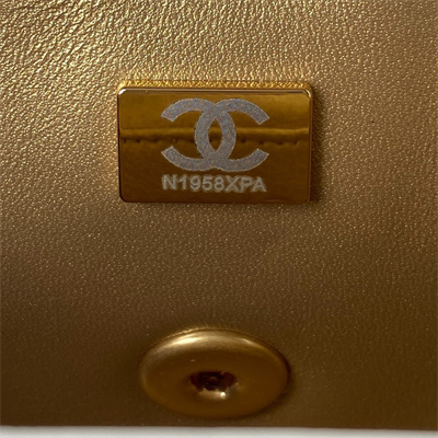 Cha.nel Mini Flap Bag Lambskin With Ball Gold Tone Metal White AS1787