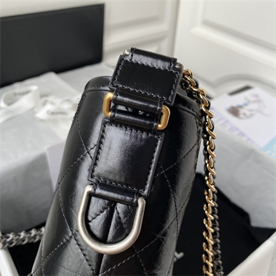 Cha.nel Medium Gabrielle Hobo Bag Aged Calfskin Black AS1521