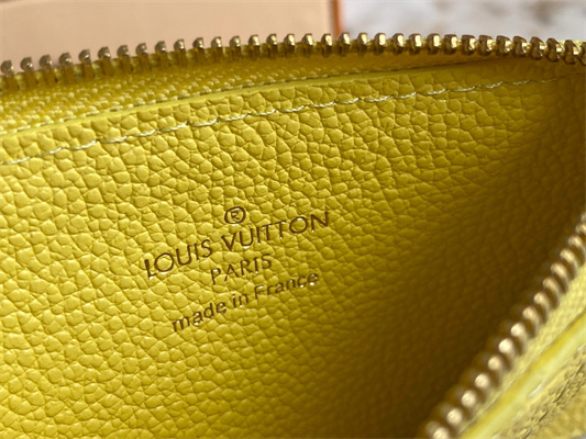 L.V Romy Card Holder Monogram Empreinte Leather Yellow M81882