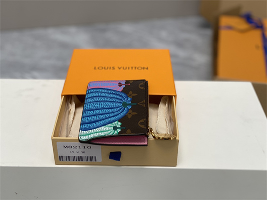 L.V X YK Romy Card Holder Pumpkin Monogram Canvas M82110