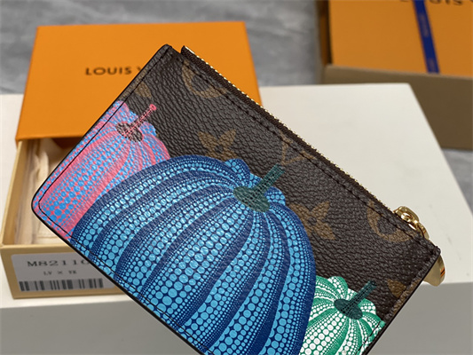 L.V X YK Romy Card Holder Pumpkin Monogram Canvas M82110