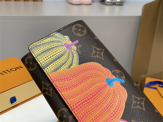 L.V X YK Sarah Wallet Pumpkin Monogram Canvas M82114