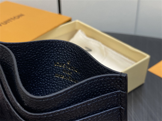 L.V Charms Card Holder Monogram Empreinte Black M82132